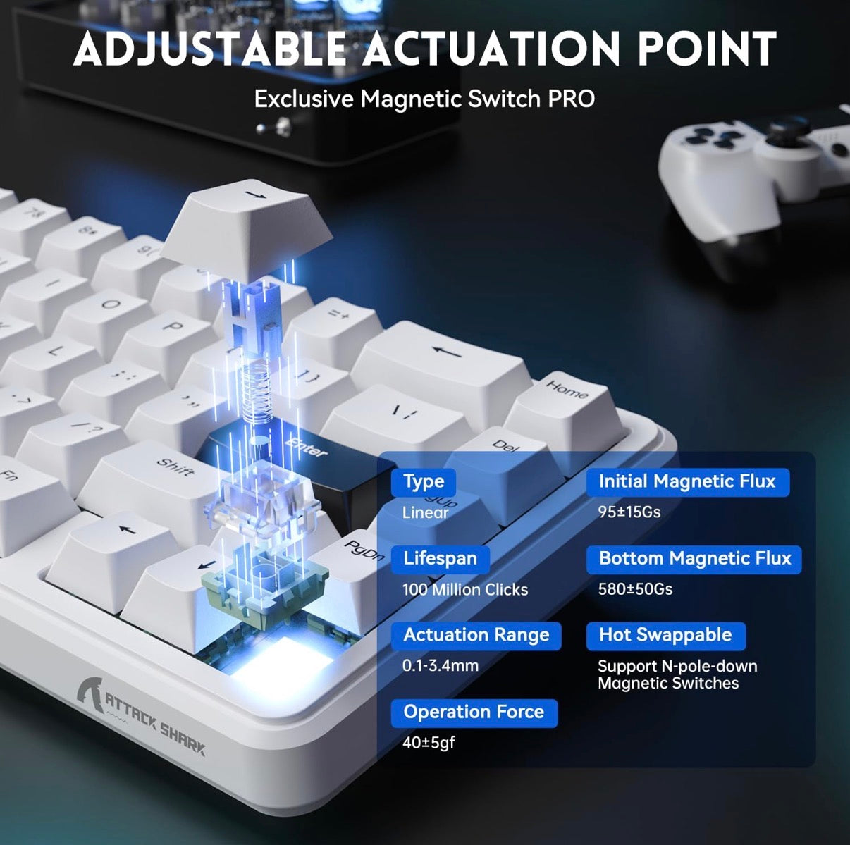 Attack Shark X65 HE Magnetic Switch Keyboard