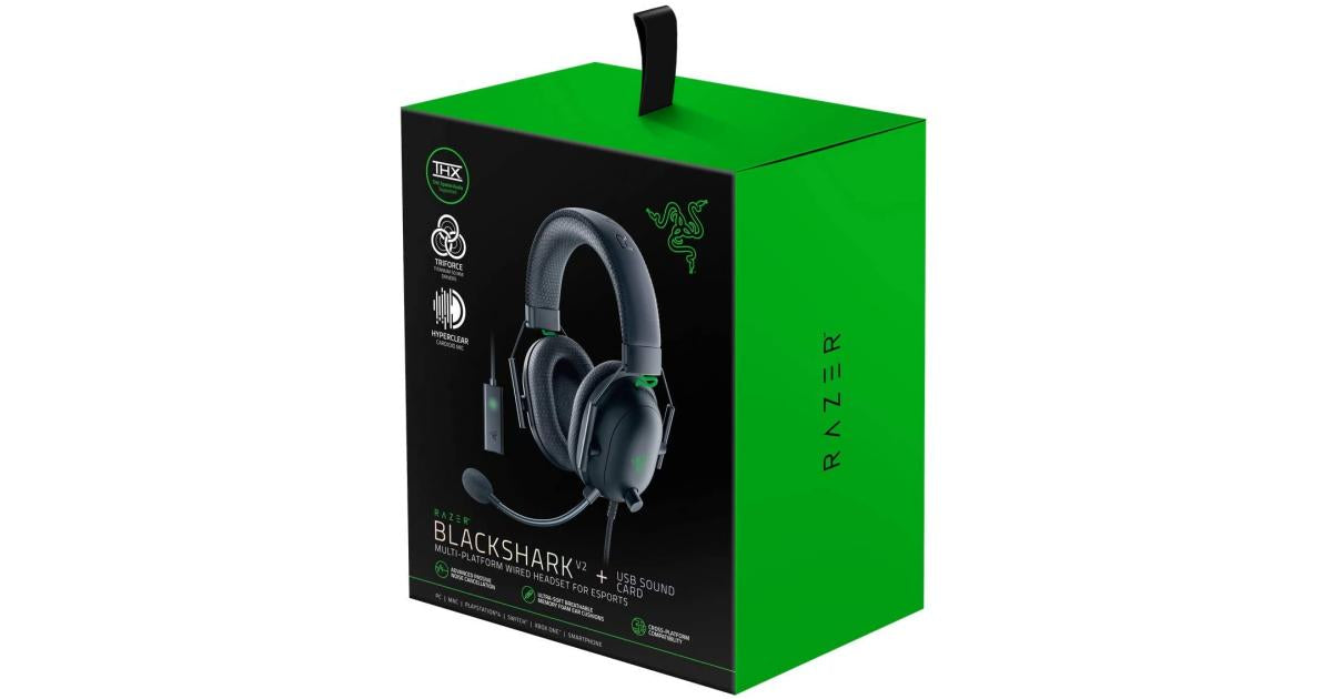 Razer Blackshark V2 X Headset - Black with Green