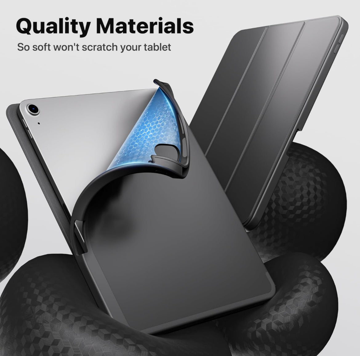 VAKS Original - Heavy Black smart case for iPad Air 4/5/6/7