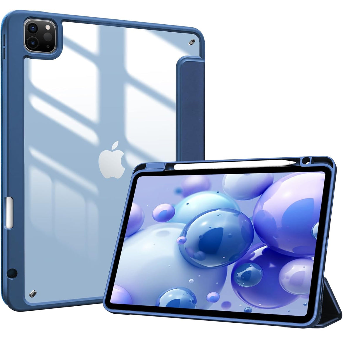 ProCase Brand - Cover for Pro 11 (2018-2022) Blue Case - كفر مميز مع ظهر شفاف مقوى