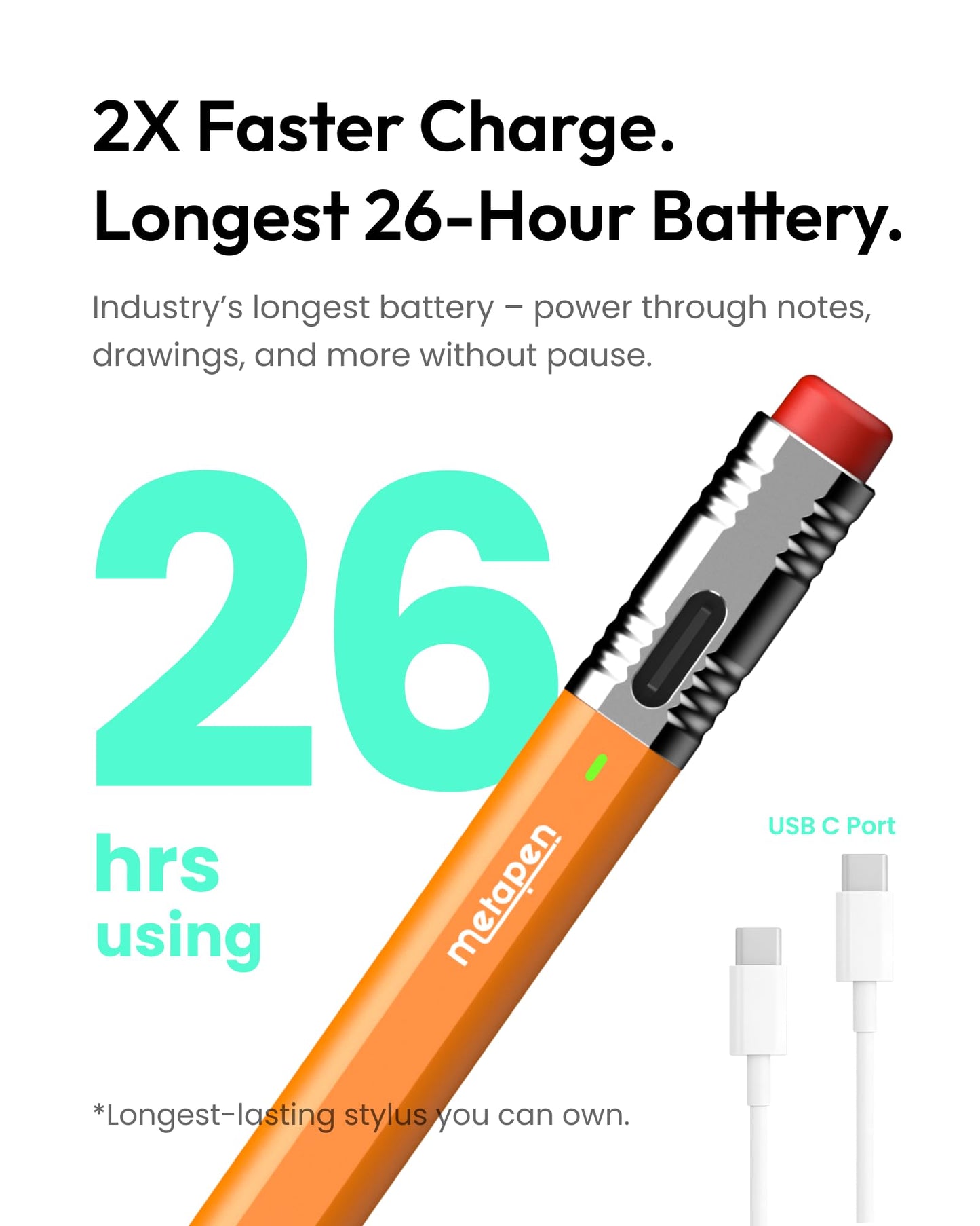20 Hours Pencil for iPad - قلم ايباد يدعم راحة اليد - iPady Palestine