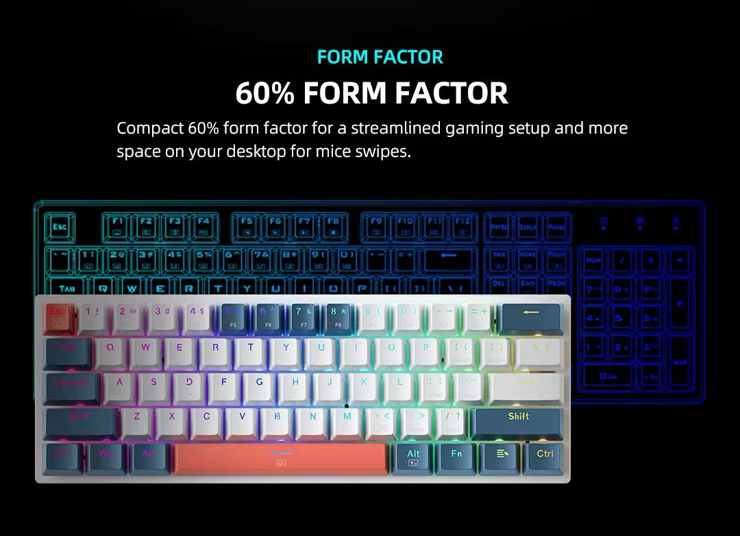 Machenike 60% RGB Hot Swappable Mechanical Keyboard