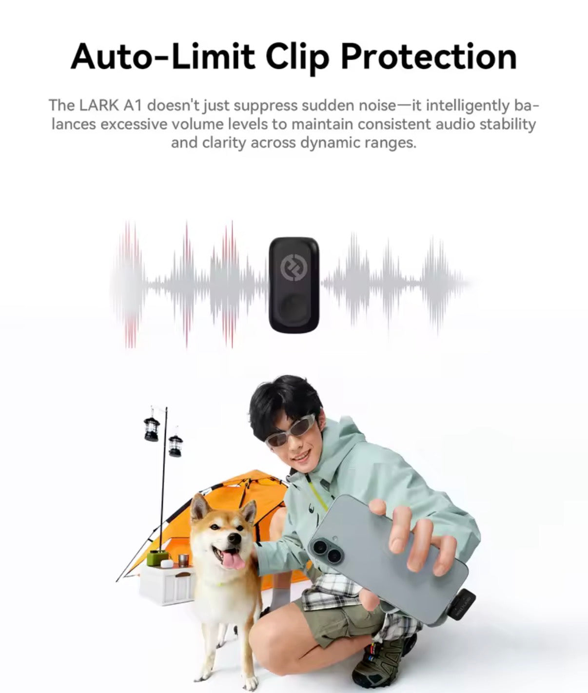 Hollyland Lark A1 Microphone(No Case) - ميكروفون هولي لاند لا سلكي (دون علبة شحن)
