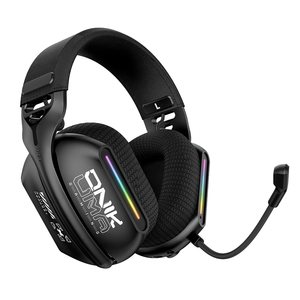 Onikuma GT808 Gaming Headset - Tri Mode - Wired - Wireless - Bluetooth