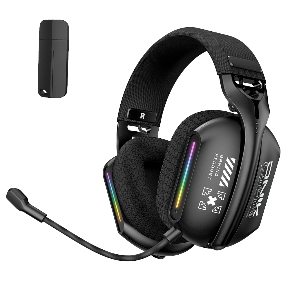 Onikuma GT808 Gaming Headset - Tri Mode - Wired - Wireless - Bluetooth