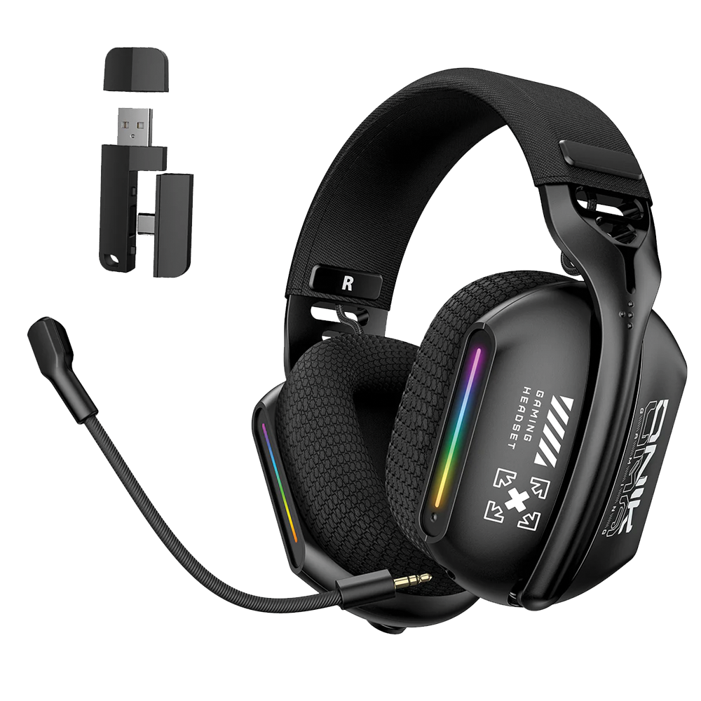 Onikuma GT808 Gaming Headset - Tri Mode - Wired - Wireless - Bluetooth