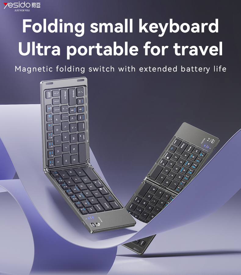 Yesido Foldable Keyboard - كيبورد بلوتوث قابل للطي