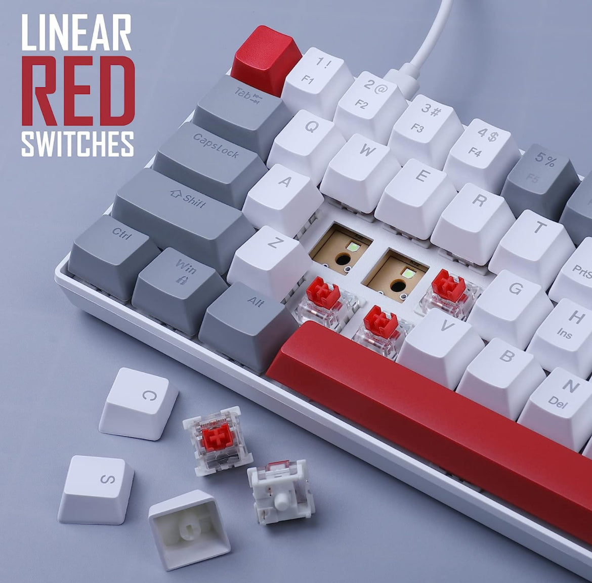 Linear Red Switch Mechanical Keyboard - Hot Swappable