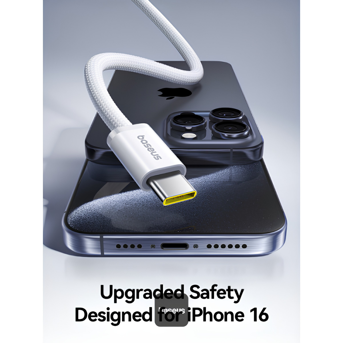 Baseus USB-C Dynamic 4 Braided Cable - 100W - سلك تايب سي مخيط ومقوى