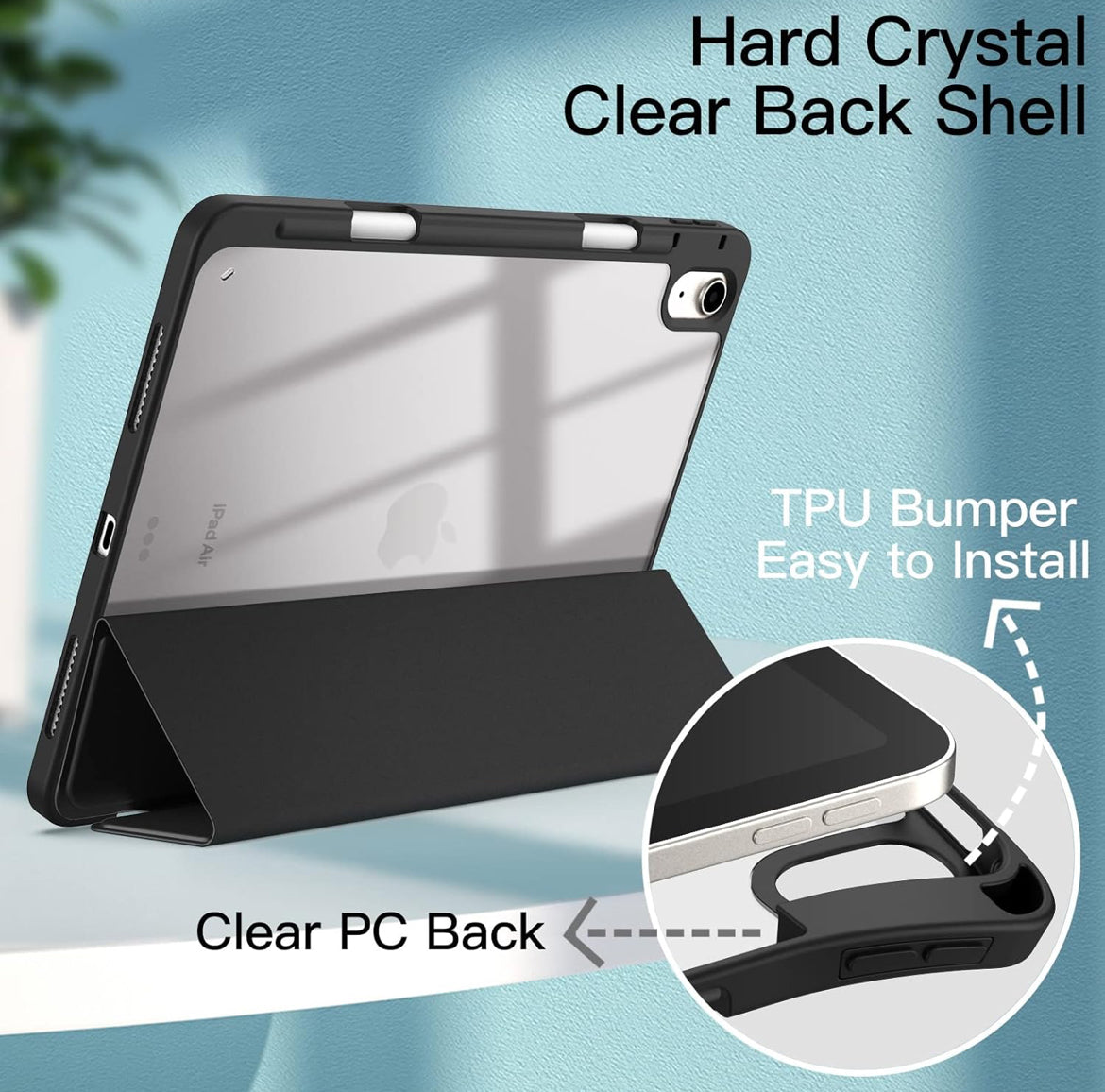 Smart Case - iPad Air 4/5 - Black with transparent back