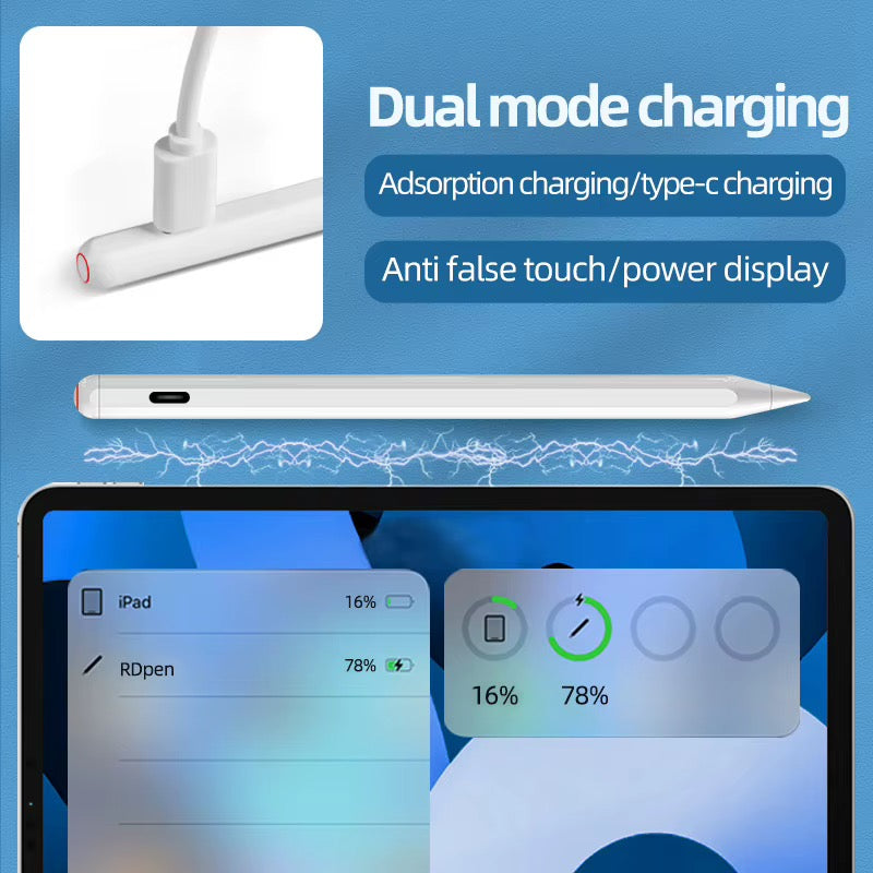 Wireless & USB-C Charging Pencil for iPad - Palm Rejection