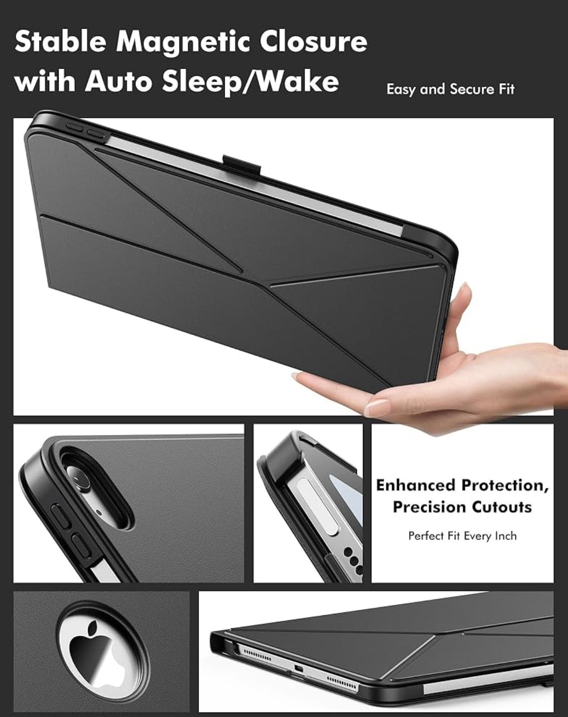 Leather Origami Case for iPad 10/11 - كفر اوريجامي للجيل العاشر و جيل 11