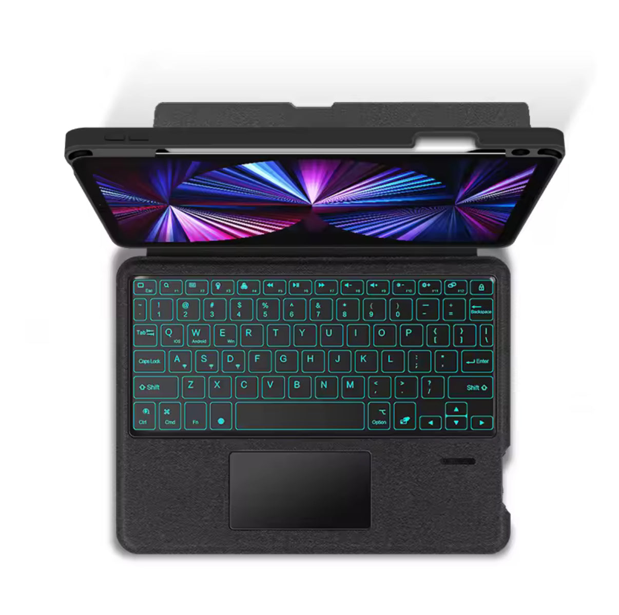 كفر الكيبورد المضيء للجيل العاشر مع ماوس لمس - Smart Keyboard Case