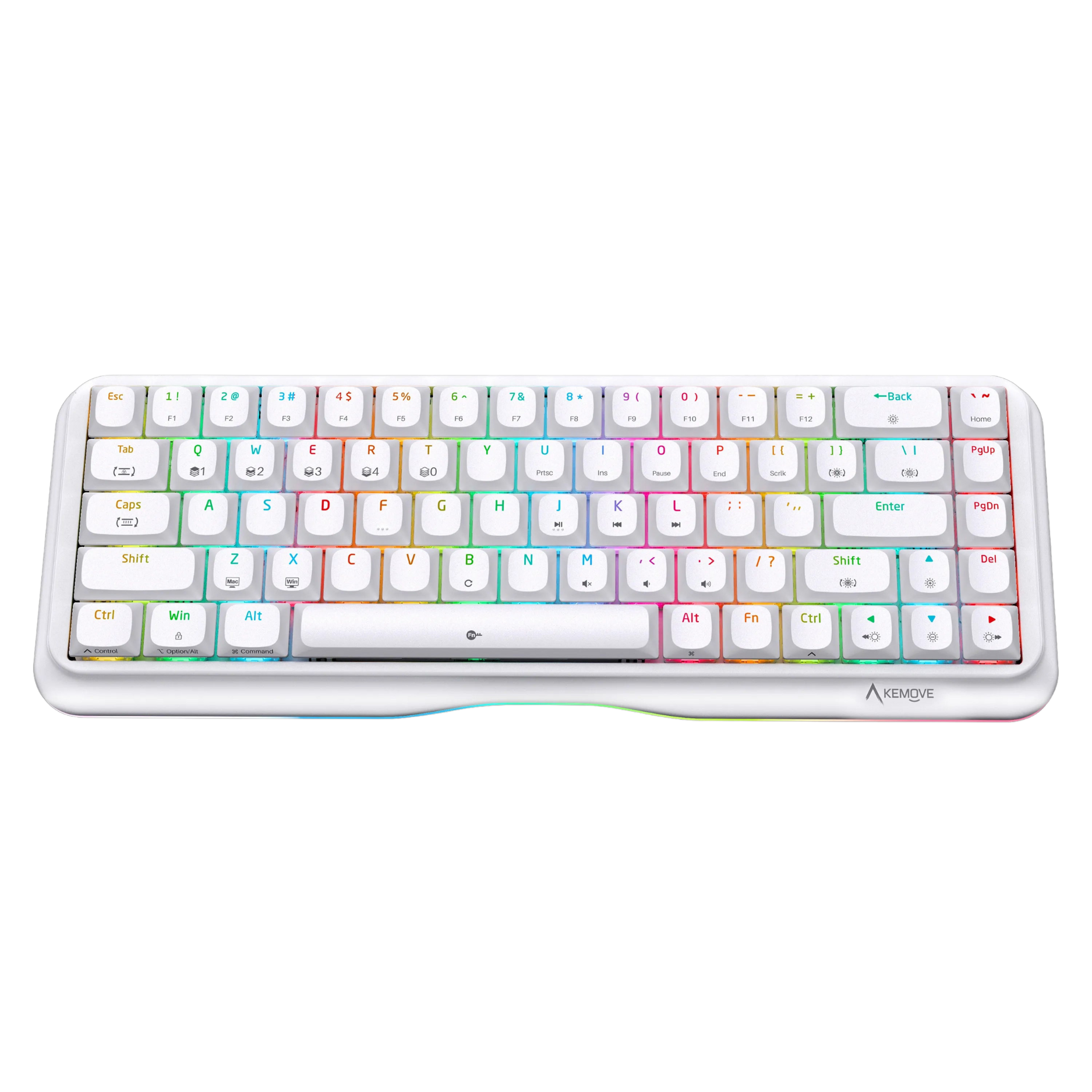 KEMOVE K68se Angel Gaming Mechanical Keyboard - Red Switch - كيبورد كيموف ميكانيكي لون أبيض - سويتش أحمر