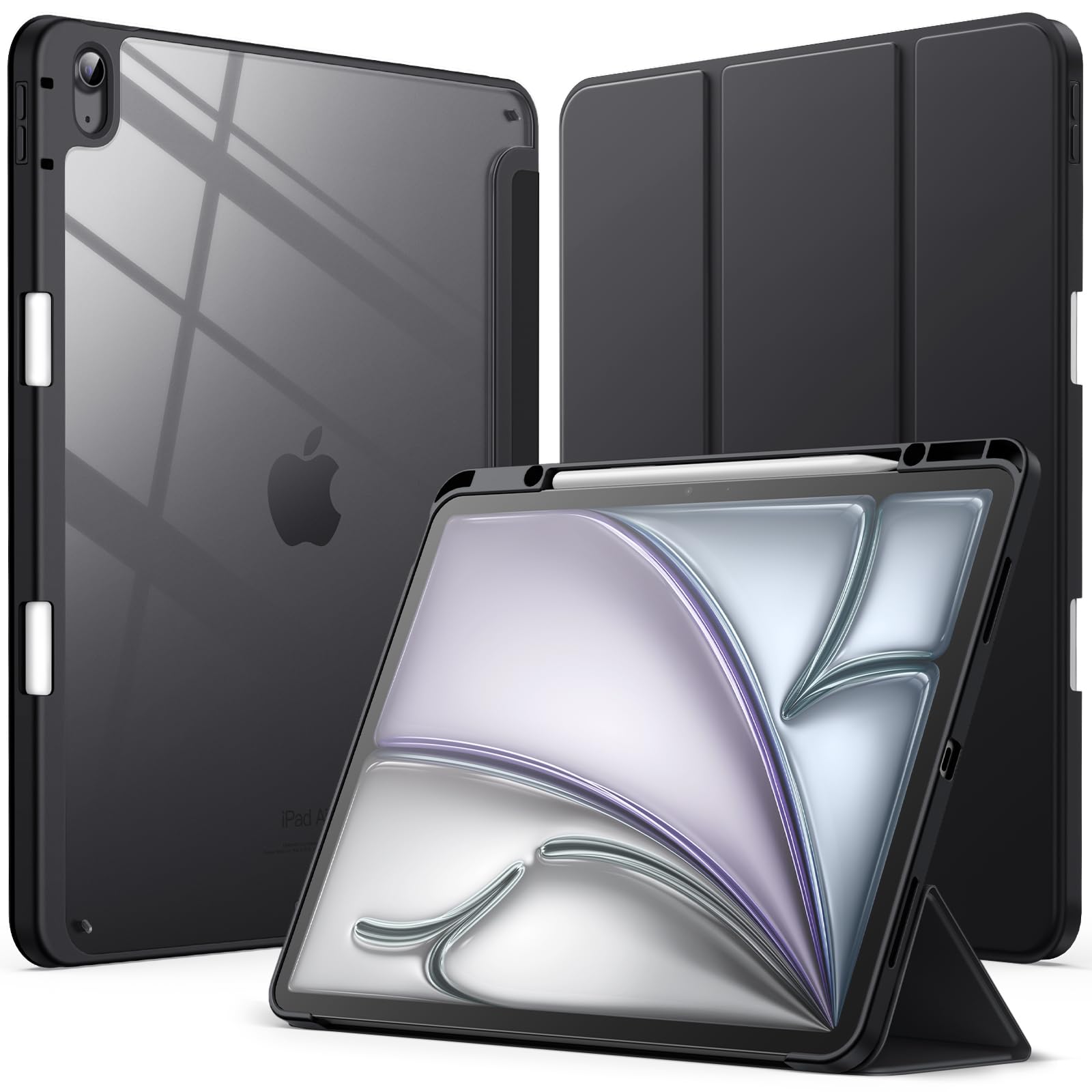 Air 13" - Premium Smart iPad Black Case - iPady Palestine