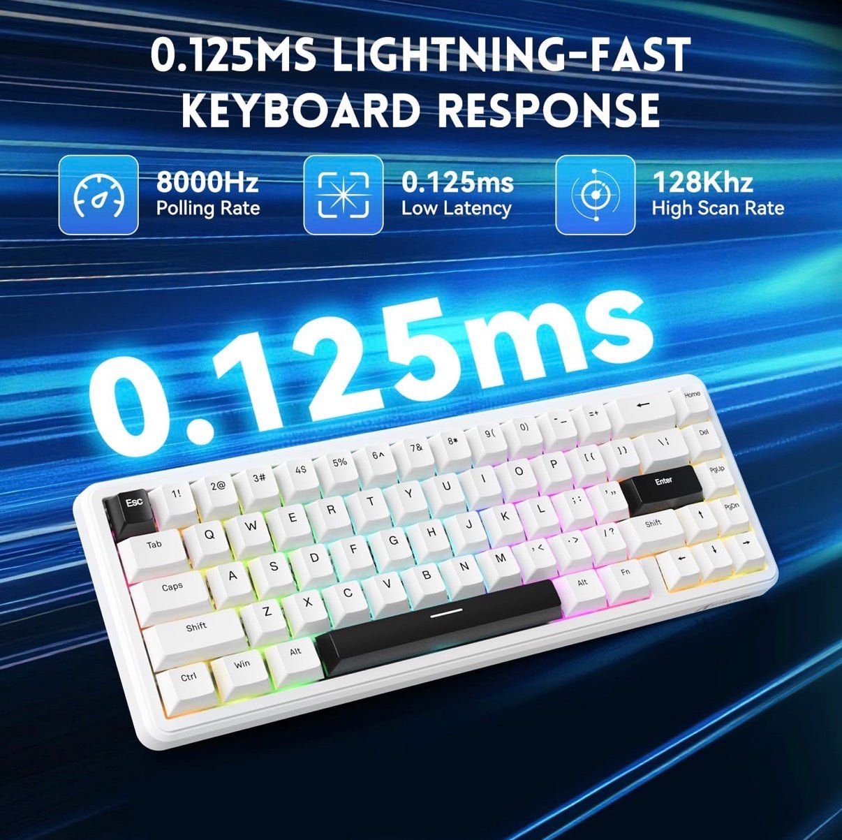 Attack Shark X65 HE Magnetic Switch Keyboard - iPad Palestine