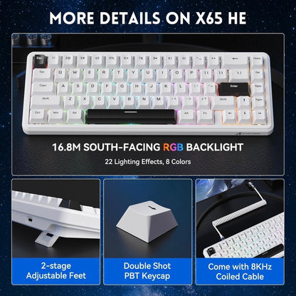 Attack Shark X65 HE Magnetic Switch Keyboard - iPad Palestine