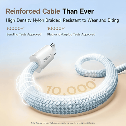 Baseus USB-C Dynamic 4 Braided Cable - 100W - سلك تايب سي مخيط ومقوى - iPady Palestine