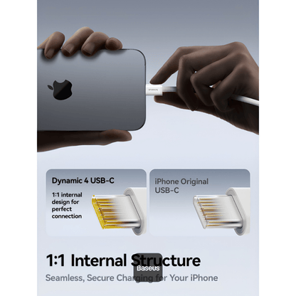 Baseus USB-C Dynamic 4 Braided Cable - 100W - سلك تايب سي مخيط ومقوى - iPady Palestine