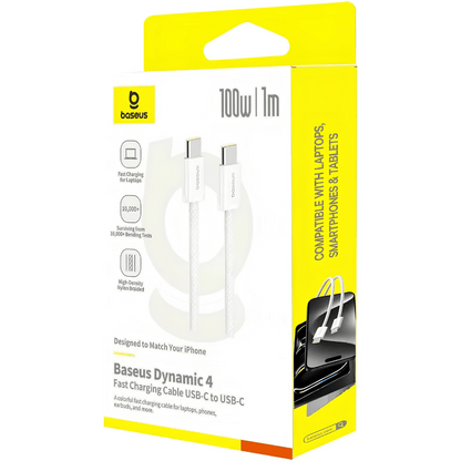 Baseus USB-C Dynamic 4 Braided Cable - 100W - سلك تايب سي مخيط ومقوى - iPady Palestine