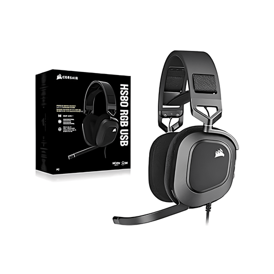 Corsair HS80 USB RGB Headset - Original - 1 Year Warranty - iPady Palestine