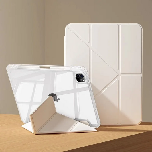 Cream Triangle Case for iPad 10th and 11th - كفر المثلث - لون كريم للجيل العاشر و جيل 11