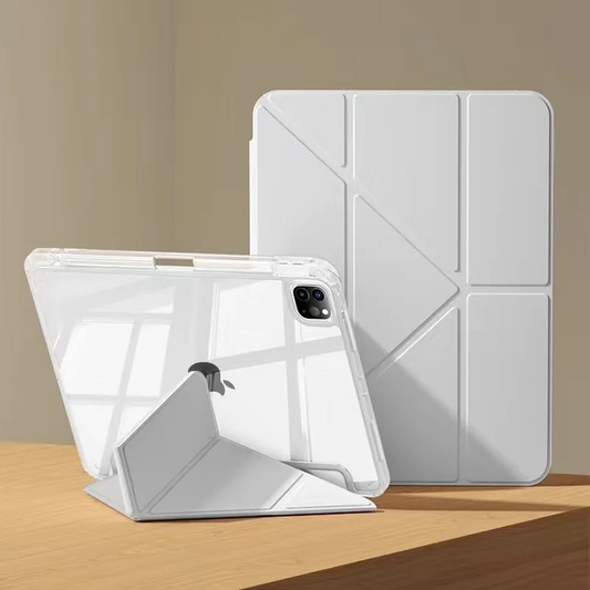 White Triangle Case for iPad 10th and 11th - كفر المثلث - لون أبيض للجيل العاشر و جيل 11