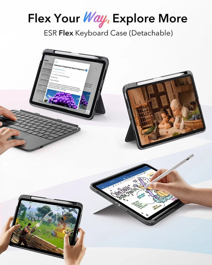 ESR iPad 10/11 Detachable Keyboard Case Precision Trackpad - iPady Palestine