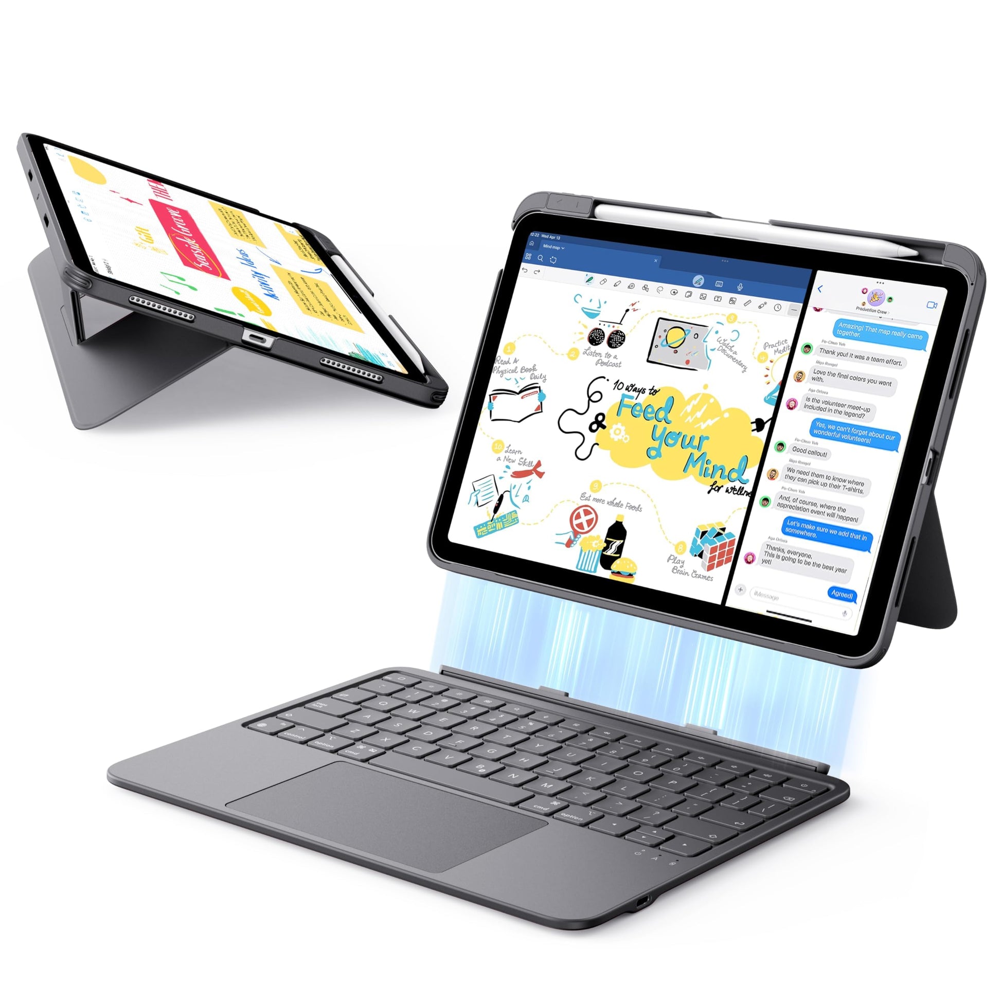 ESR iPad 10/11 Detachable Keyboard Case Precision Trackpad - iPady Palestine