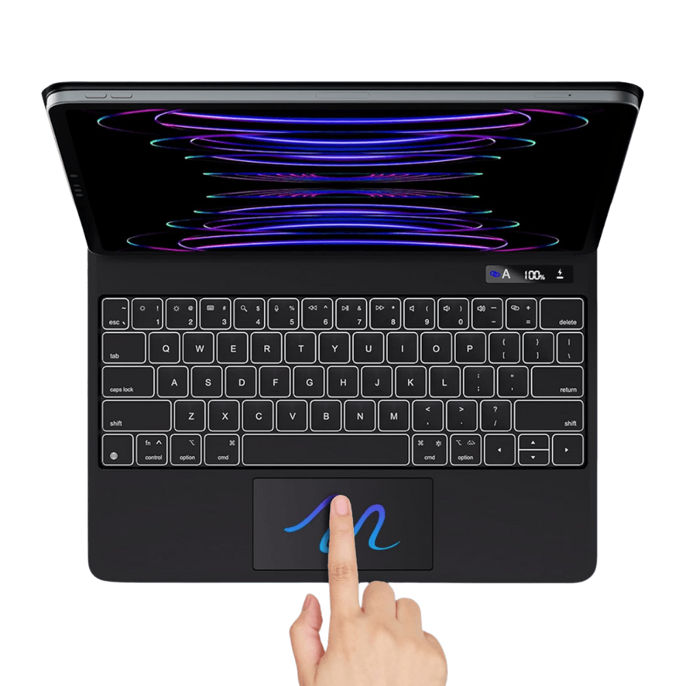 For iPad Pro 12.9 (2018 - 2022) - Magic Keyboard with Palm Rejection Touch Pad - iPady Palestine