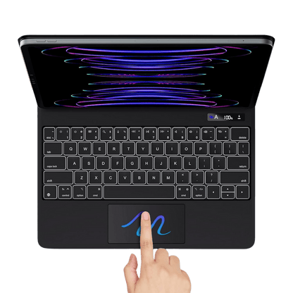 For iPad Pro 12.9 (2018 - 2022) - Magic Keyboard with Palm Rejection Touch Pad - iPady Palestine