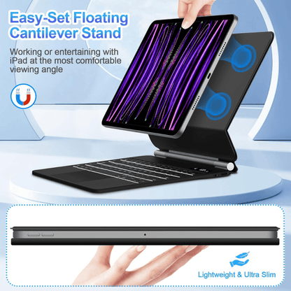 For iPad Pro 12.9 (2018 - 2022) - Magic Keyboard with Palm Rejection Touch Pad - iPady Palestine