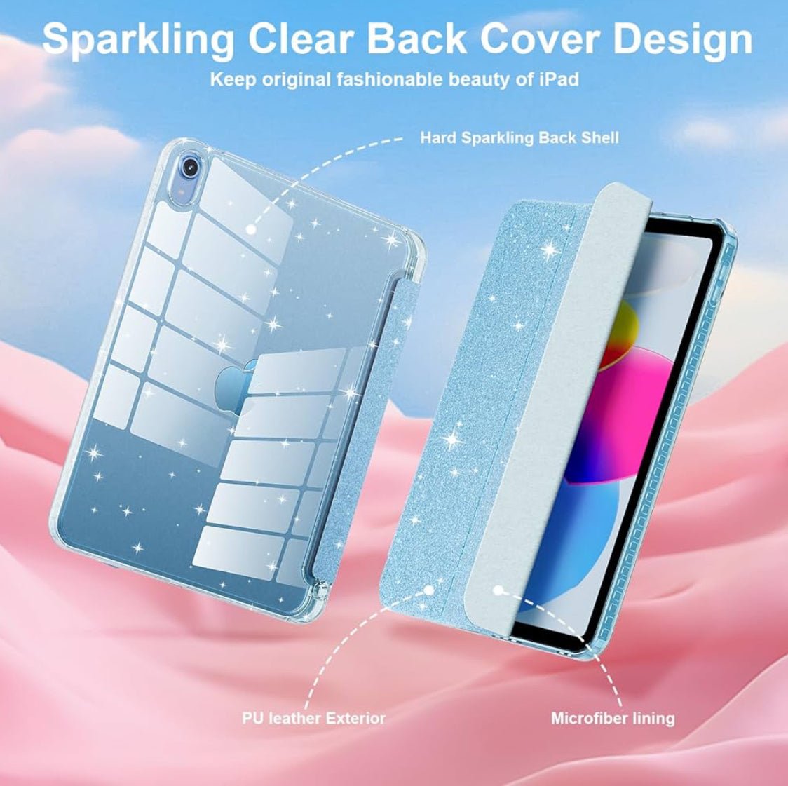 Glitter Blue iPad Case - iPad 10/11 - iPad Palestine