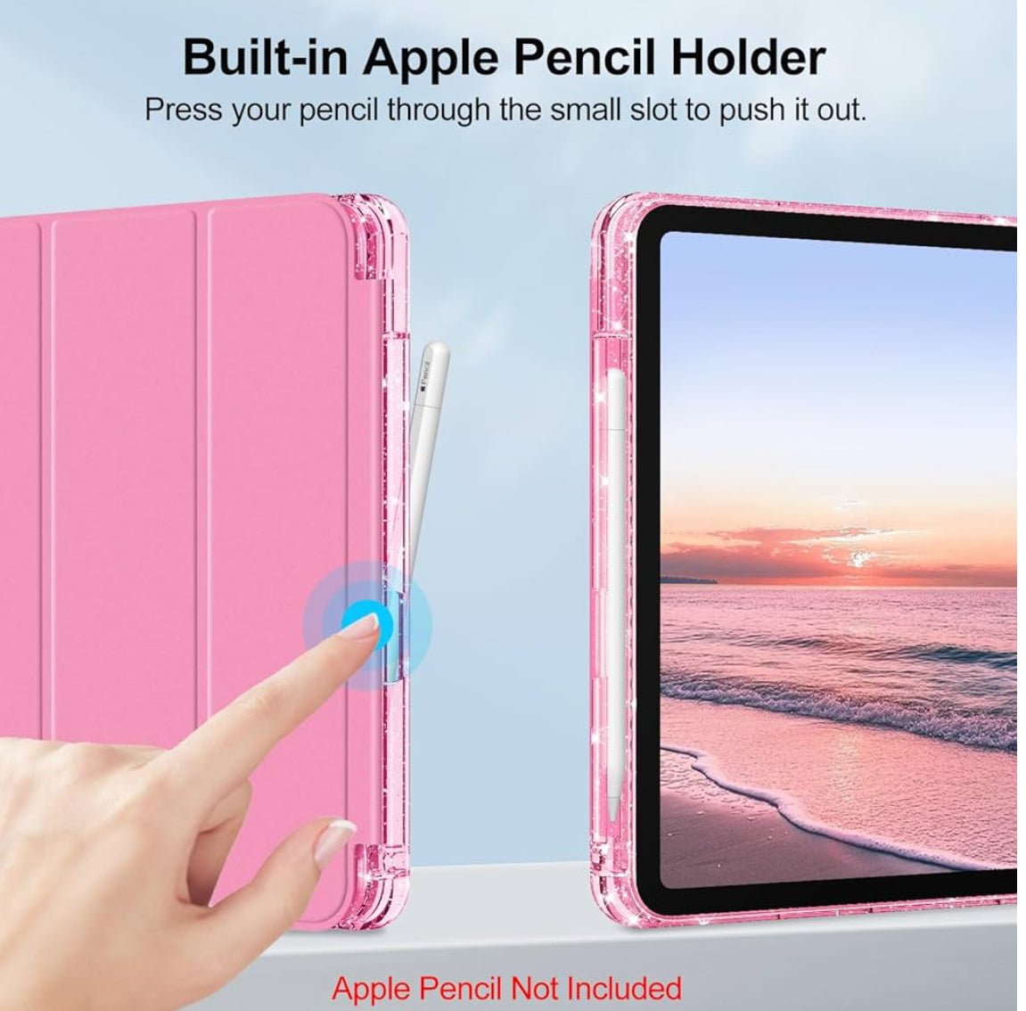 Glitter Pink Case for iPad 10/11 - iPad Palestine