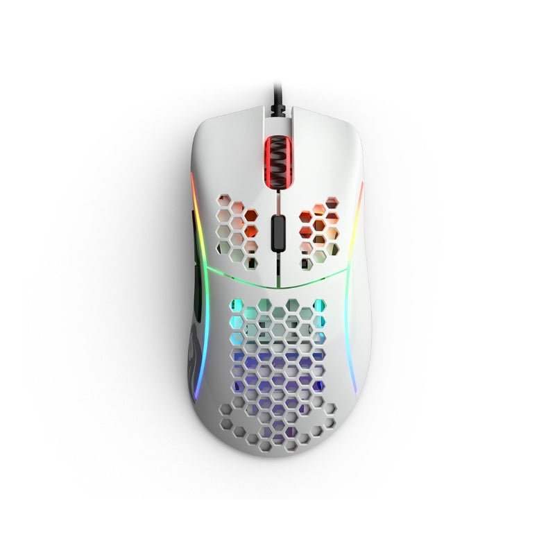 Glorious Model D Gaming Wired Mouse - RGB - Glossy White - iPady Palestine