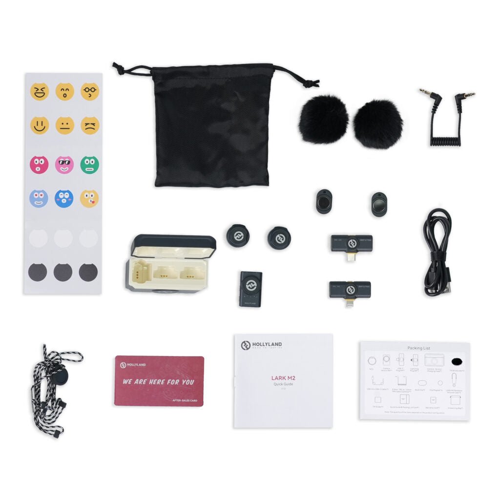 Hollyland Lark M2 Microphone - Combo - ميكروفون هولي لاند لا سلكي - iPady Palestine