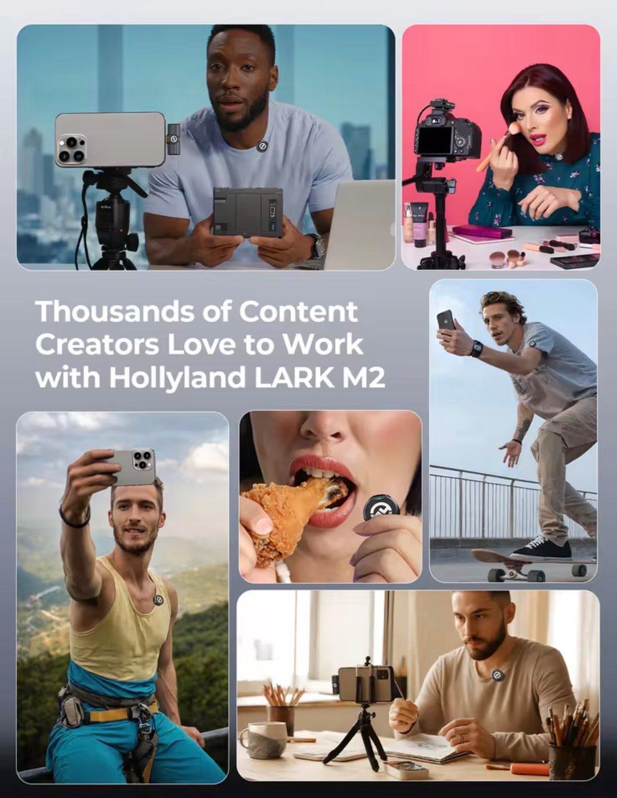 Hollyland Lark M2 Microphone - USB - C - ميكروفون هولي لاند لا سلكي - iPady Palestine