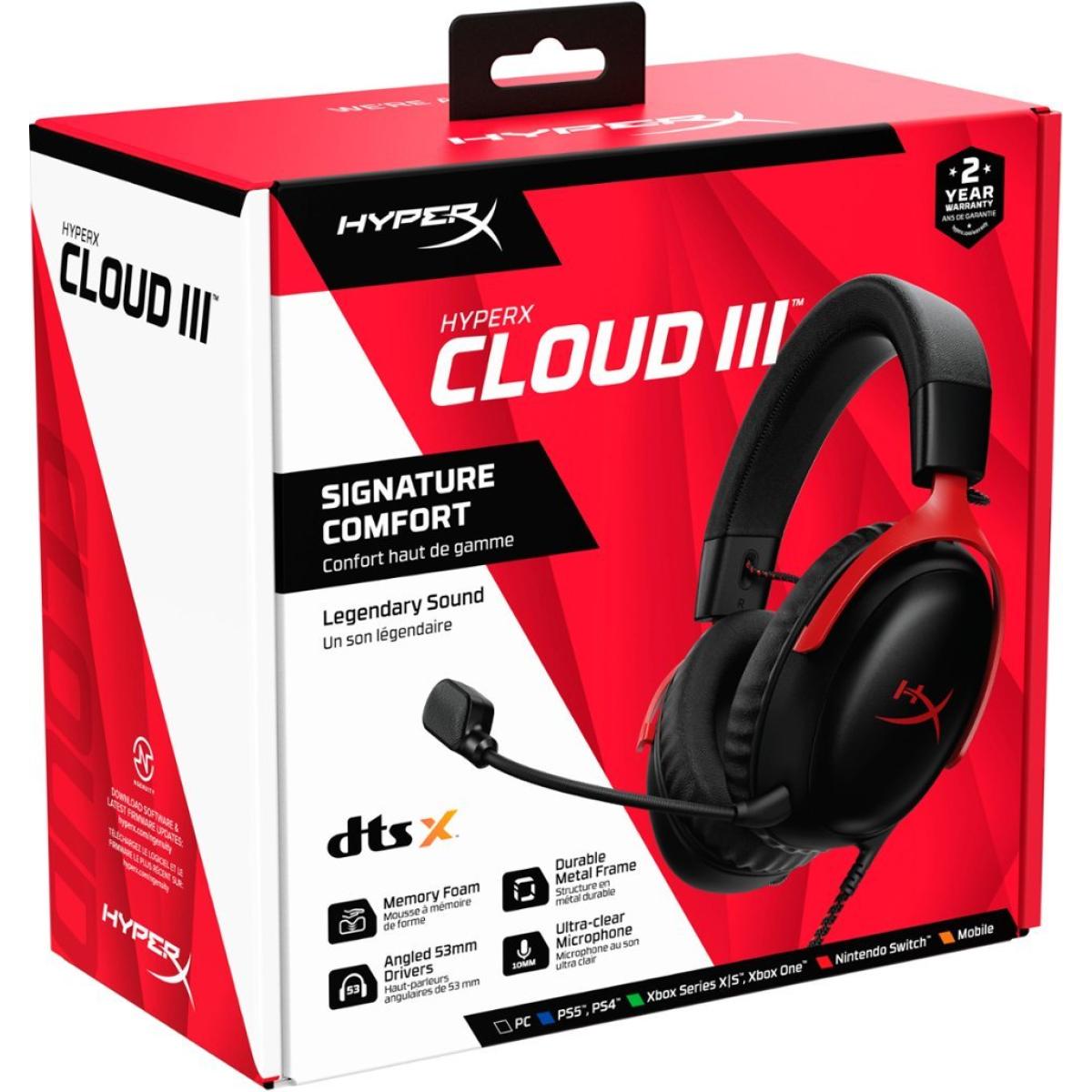 HyperX Cloud III (3) Headset Red - وكيل رسمي - iPady Palestine