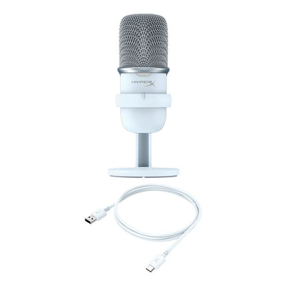 HyperX SoloCast Microphone - ميكروفون سولوكاست - White - iPady Palestine