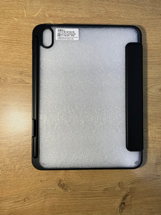 iPad 10th - Black and Transparent Back - كفر اسود ظهر شفاف - iPady Palestine