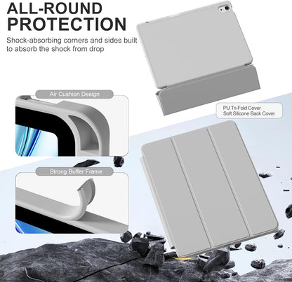 iPad Air 4/5/6/7 - Grey Smart Case - iPady Palestine