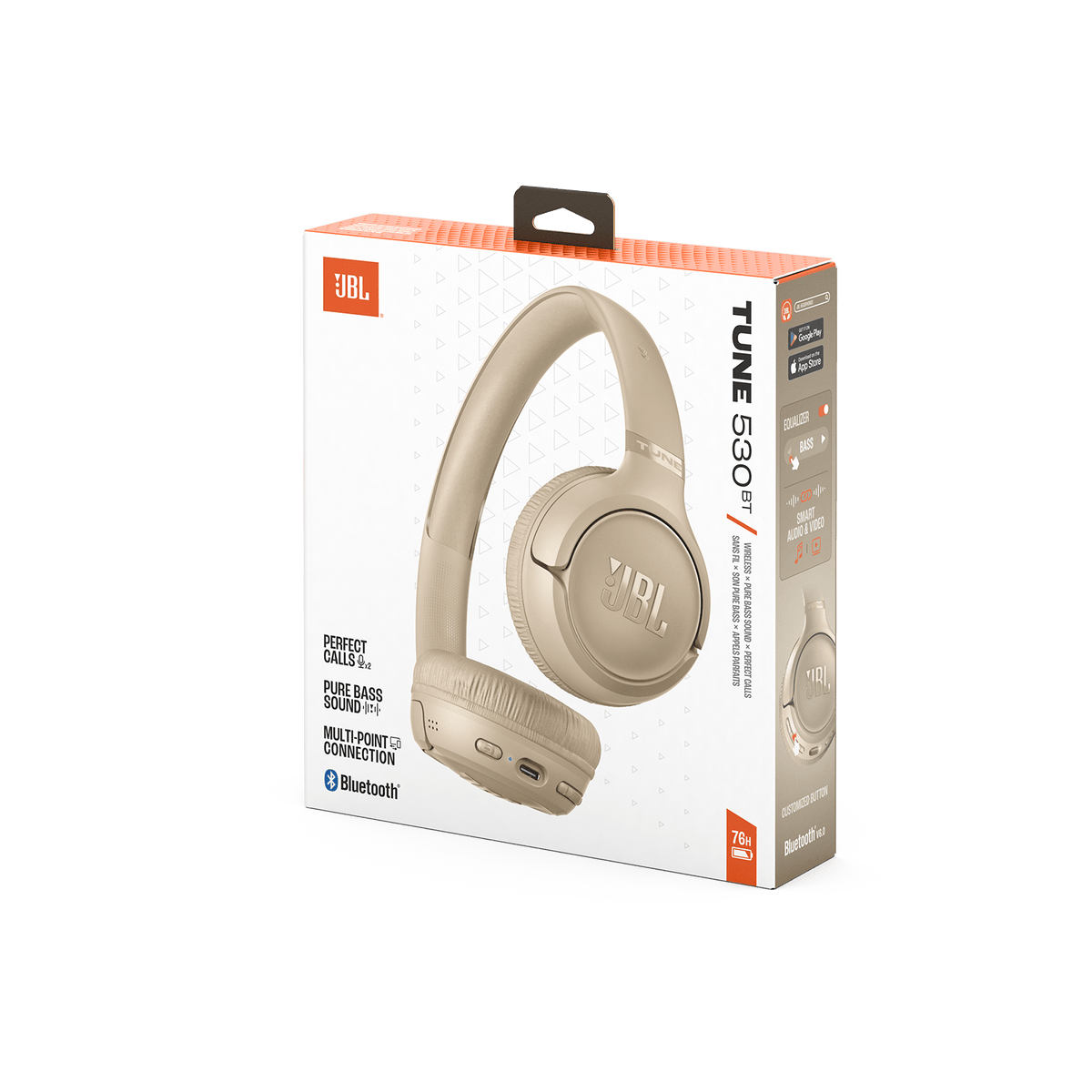 JBL Tune 530BT - Beige - Original - Official Importer أصلي - وكيل رسمي - iPady Palestine