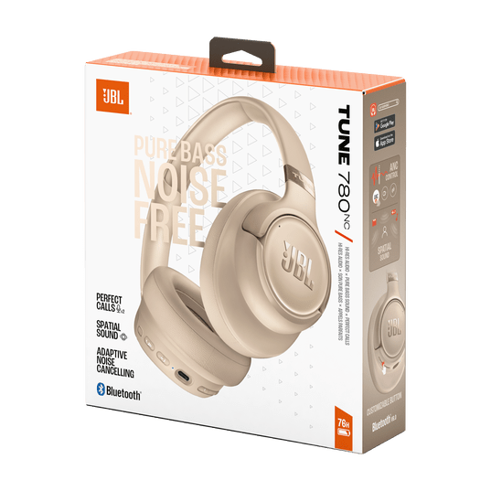 JBL Tune 780NC Wireless Headphones - Beige - Original Official Importer - وكيل رسمي - iPady Palestine