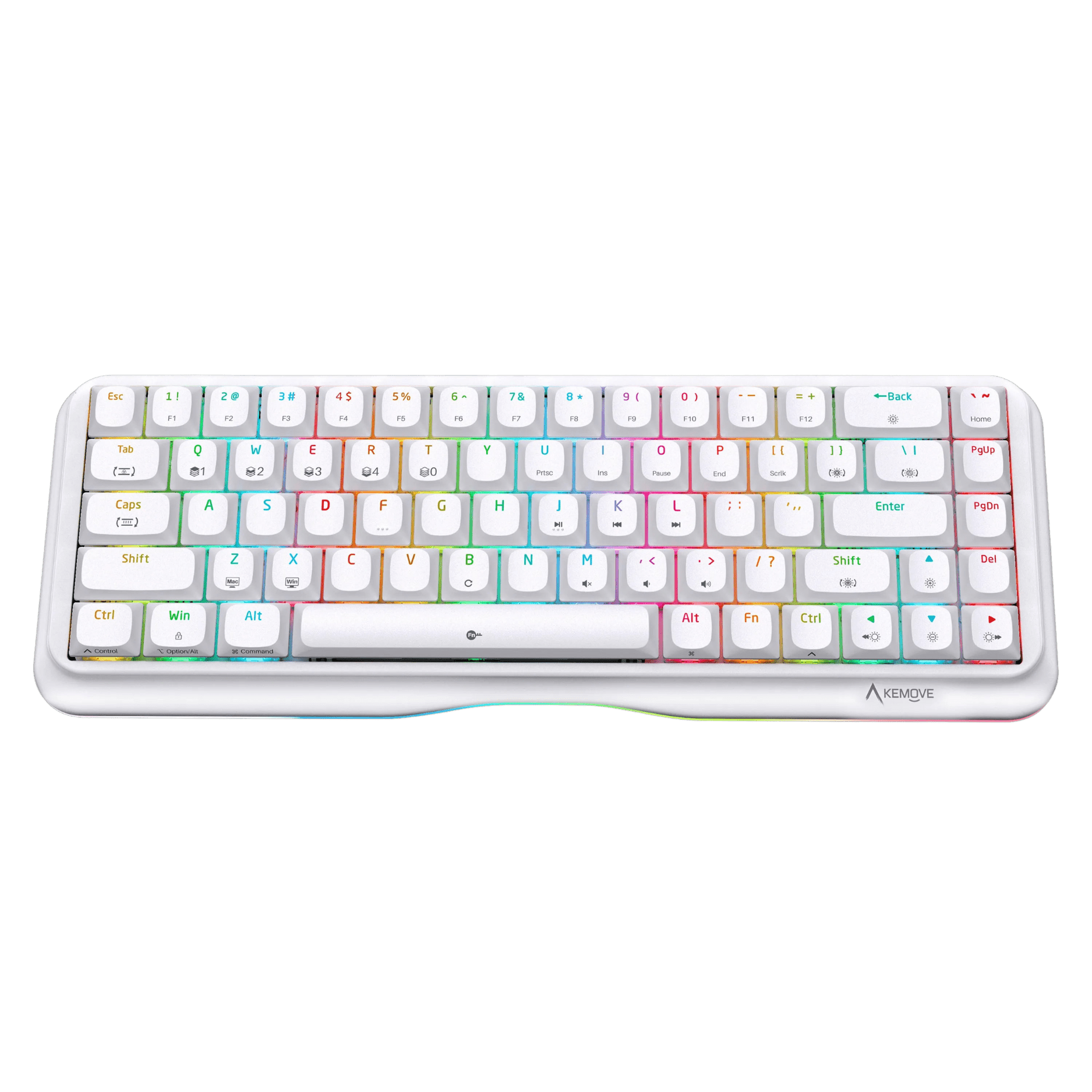 KEMOVE K68se Angel Gaming Mechanical Keyboard - Red Switch - كيبورد كيموف ميكانيكي لون أبيض - سويتش أحمر - iPady Palestine