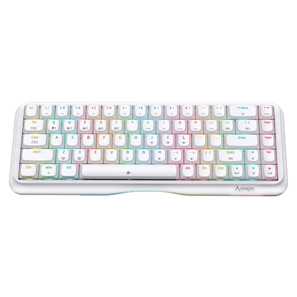 KEMOVE K68se Angel Gaming Mechanical Keyboard - Red Switch - كيبورد كيموف ميكانيكي لون أبيض - سويتش أحمر - iPady Palestine