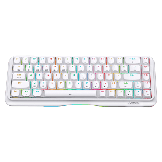 KEMOVE K68se Angel Gaming Mechanical Keyboard - Red Switch - كيبورد كيموف ميكانيكي لون أبيض - سويتش أحمر - iPady Palestine