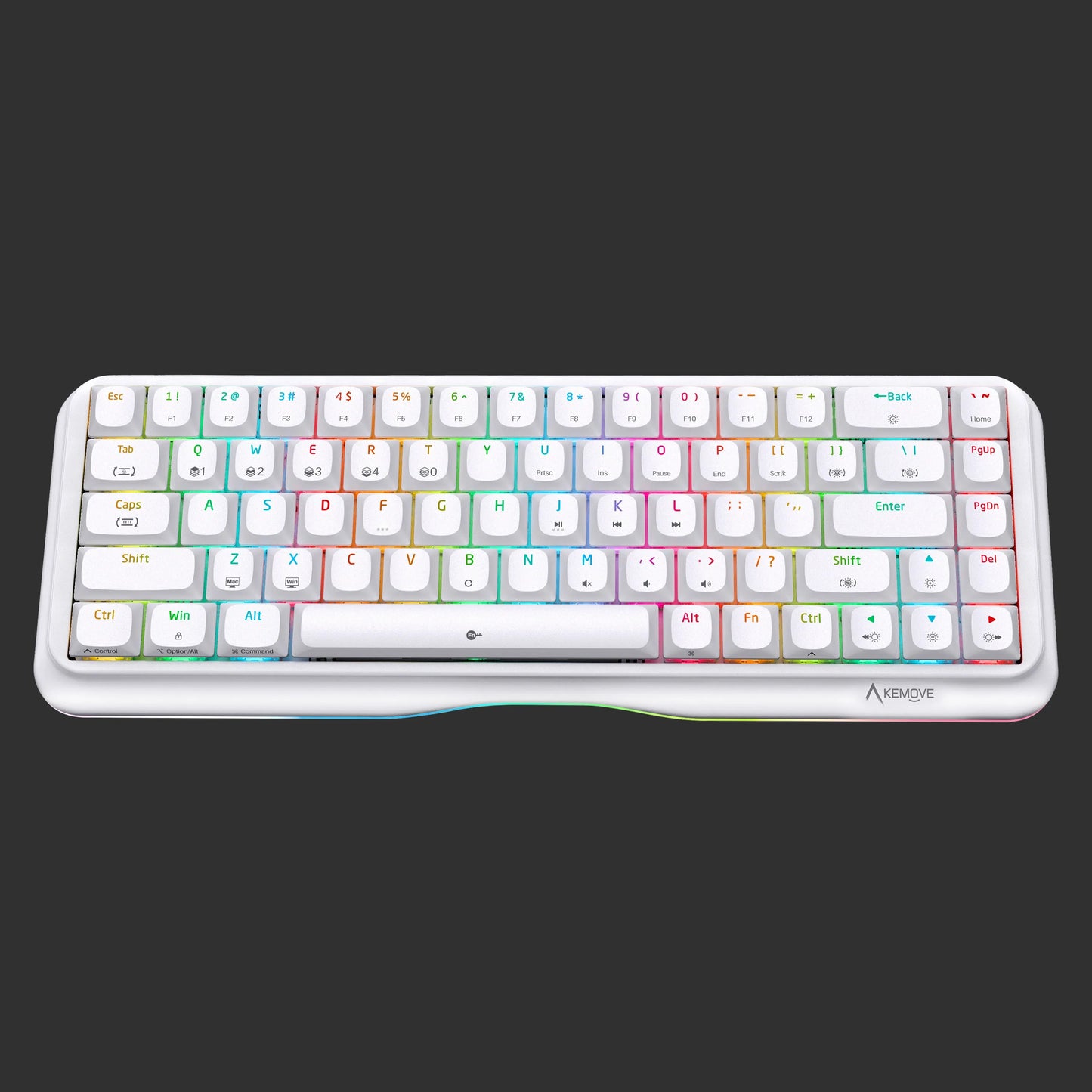 KEMOVE K68se Angel Gaming Mechanical Keyboard - Red Switch - كيبورد كيموف ميكانيكي لون أبيض - سويتش أحمر - iPady Palestine