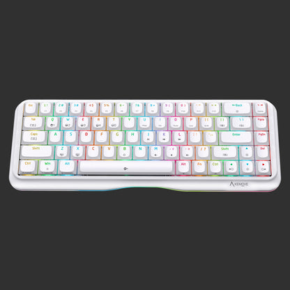 KEMOVE K68se Angel Gaming Mechanical Keyboard - Red Switch - كيبورد كيموف ميكانيكي لون أبيض - سويتش أحمر - iPady Palestine
