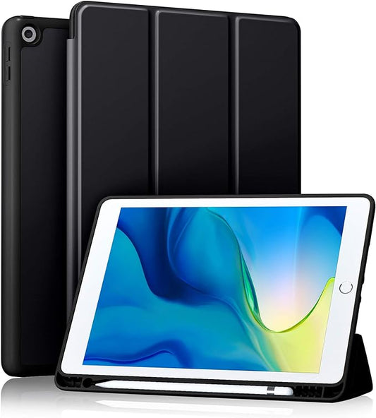 Leather Smart Case for iPad 7/8/9 - Black - iPady Palestine