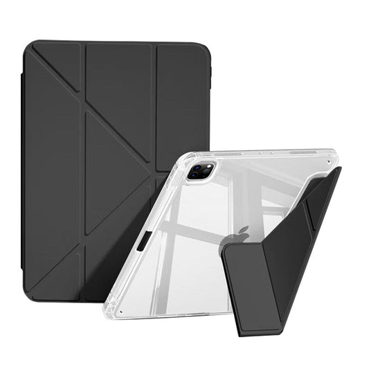 Leather Y - Fold Case for iPad Pro 12.9" - Crystal Clear Back - iPady Palestine